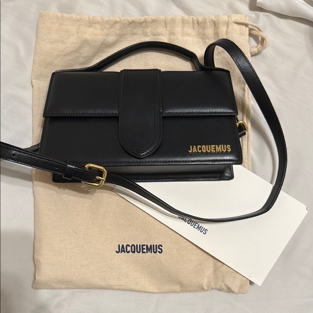 Jacquemus Le grand Bambino Black Leather Bag
